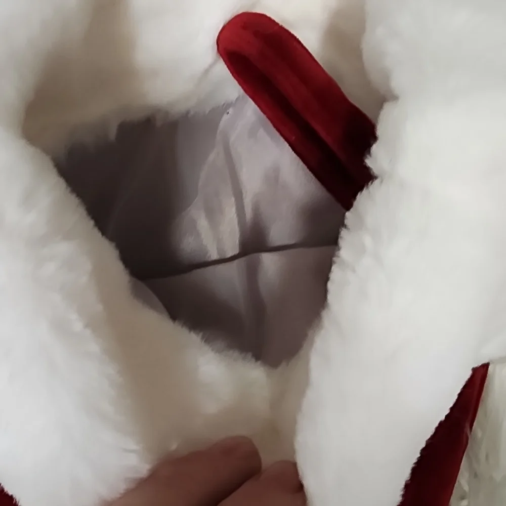Christmas Stocking with White Embroidered "M" - Picture 4 of 8